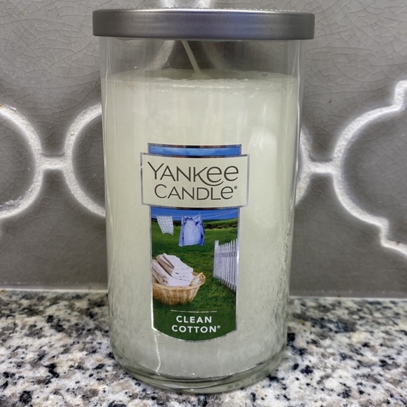 Yankee Candle Accents Yankee Candle Clean Cotton Scent 2oz Perfect Pillar Single Wick Poshmark